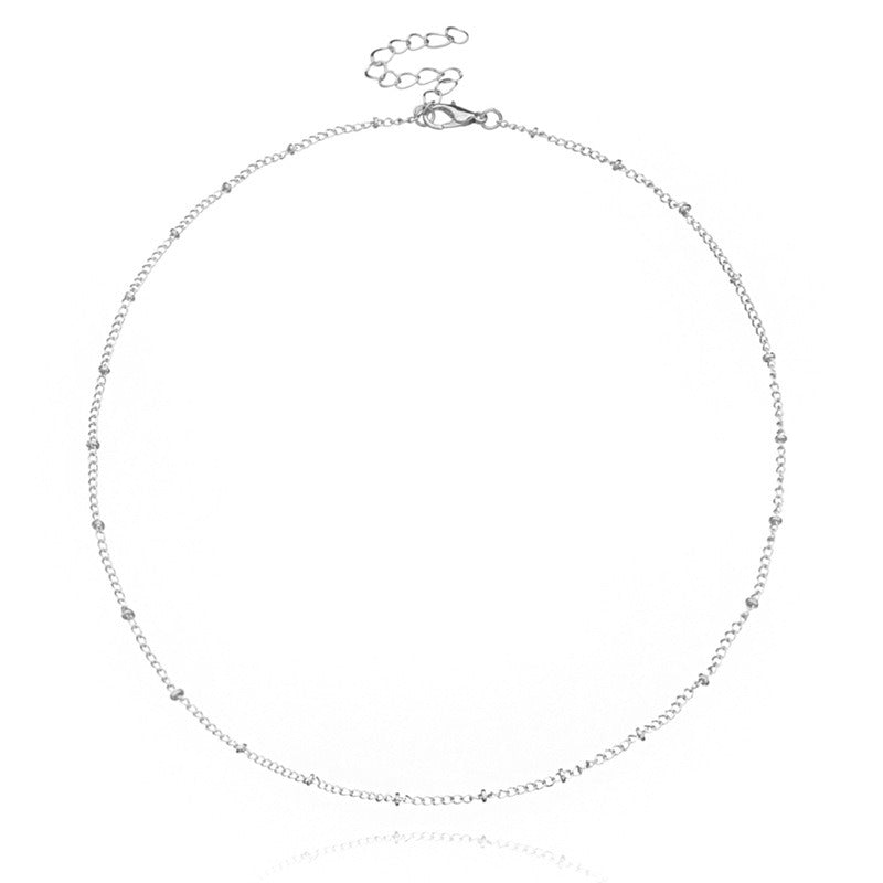 Minimalist Gold and Silver Short Necklace for Women