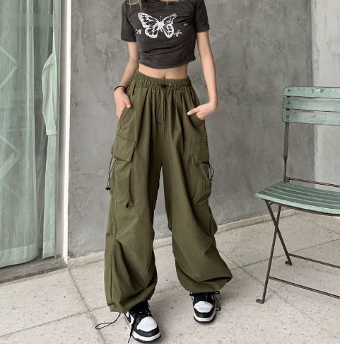Girls Retro Loose Fit Sweatpants