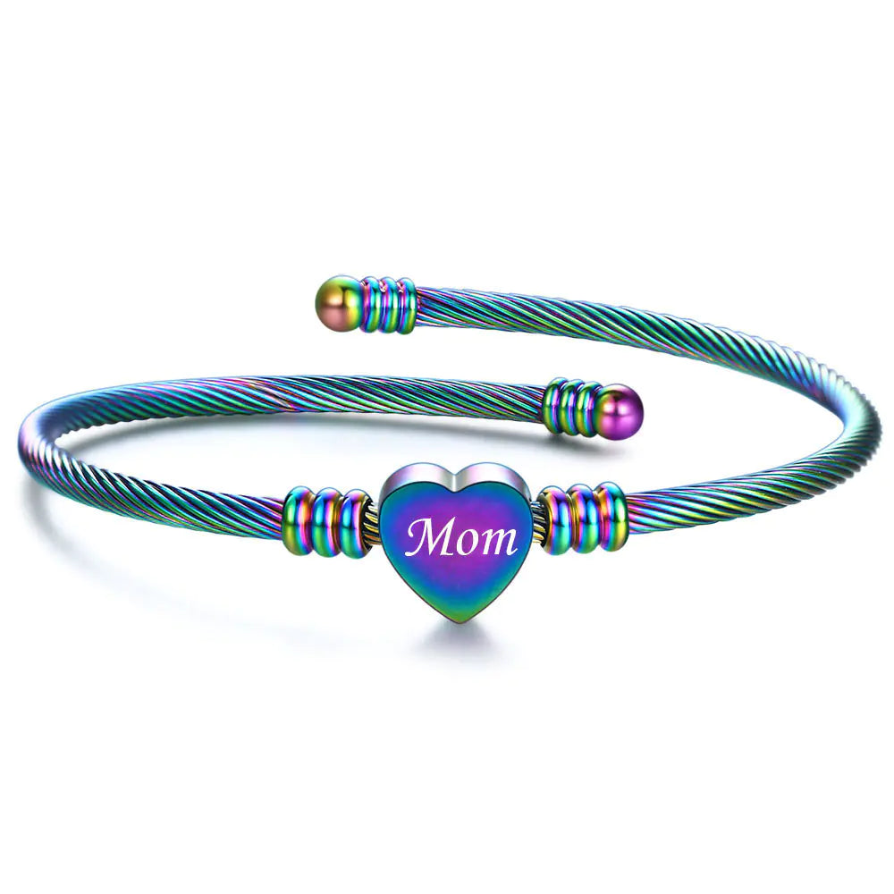 Geflochtene Edelstahl-Armbänder zum Muttertag für Mama