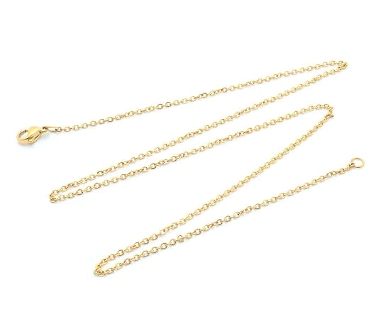 Golden Rose Engraved Necklace 18K Plated