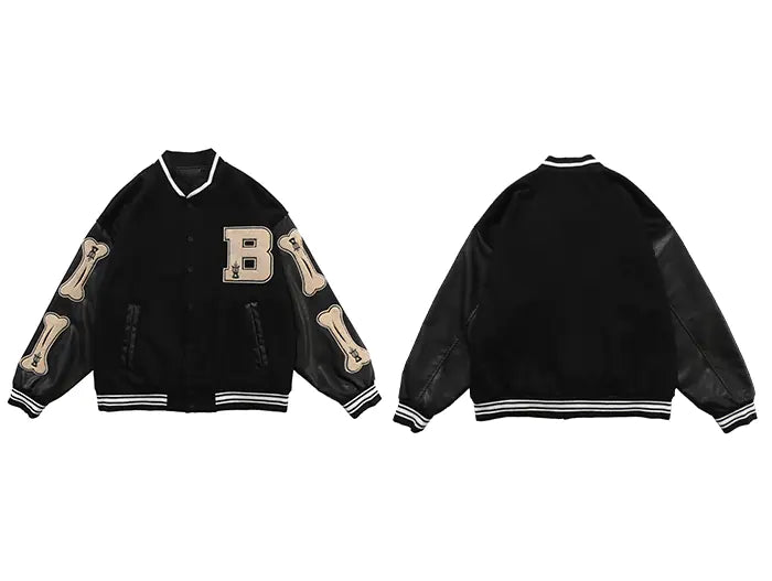 TKPA Retro Color-Block Baseball Jacket