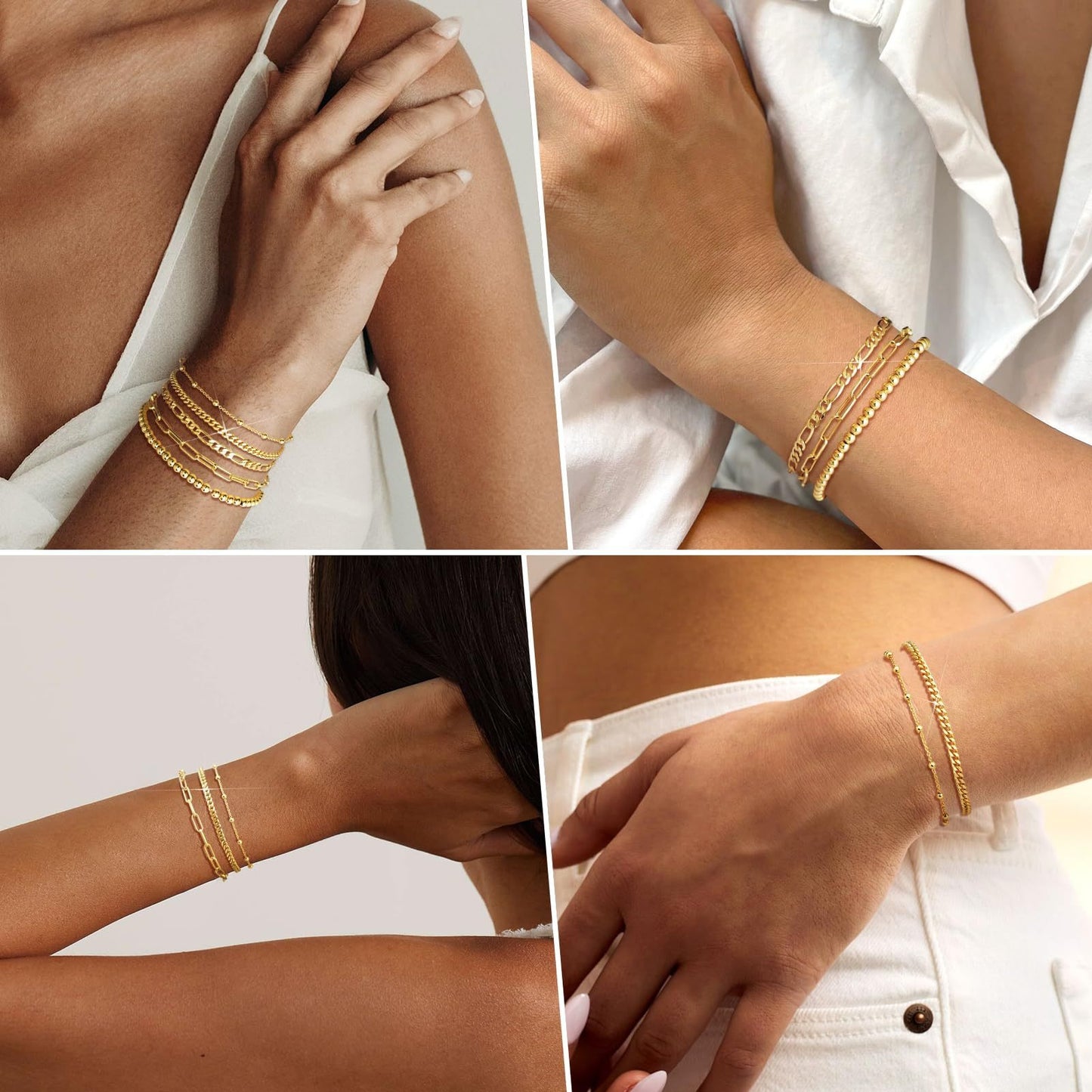Stainless Gold Bracelet Set