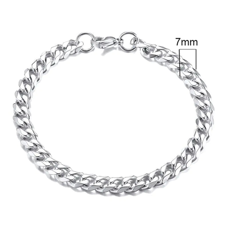 Stainless Cuban Steel Bracelet