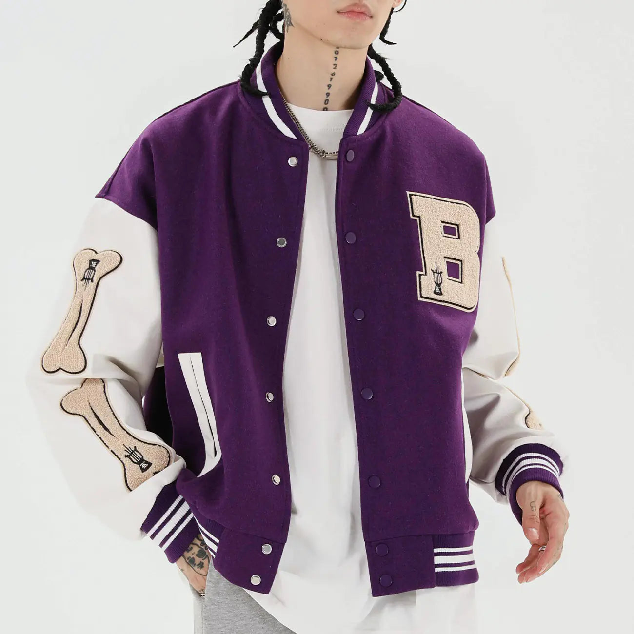 TKPA Retro Color-Block Baseball Jacket