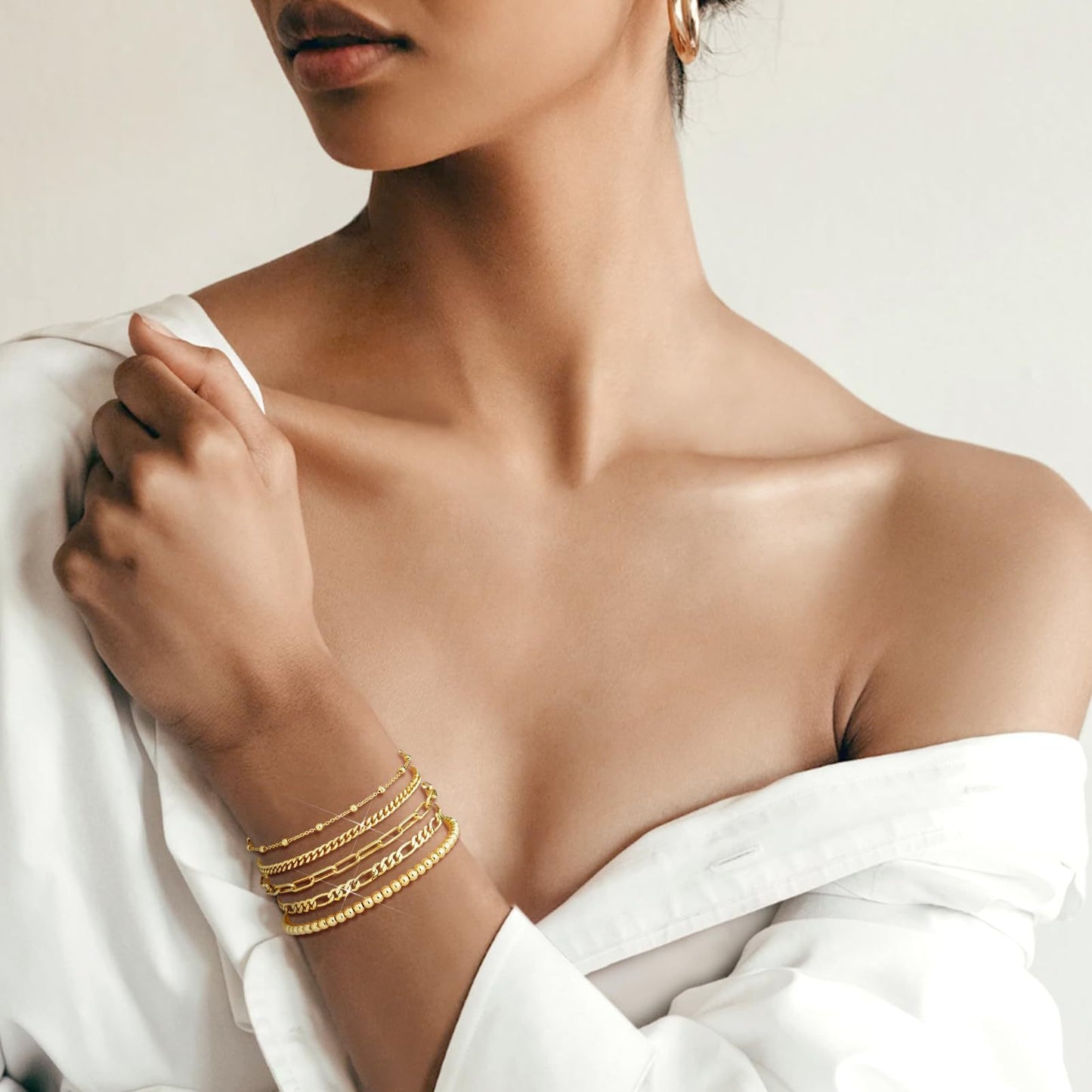Stainless Gold Bracelet Set