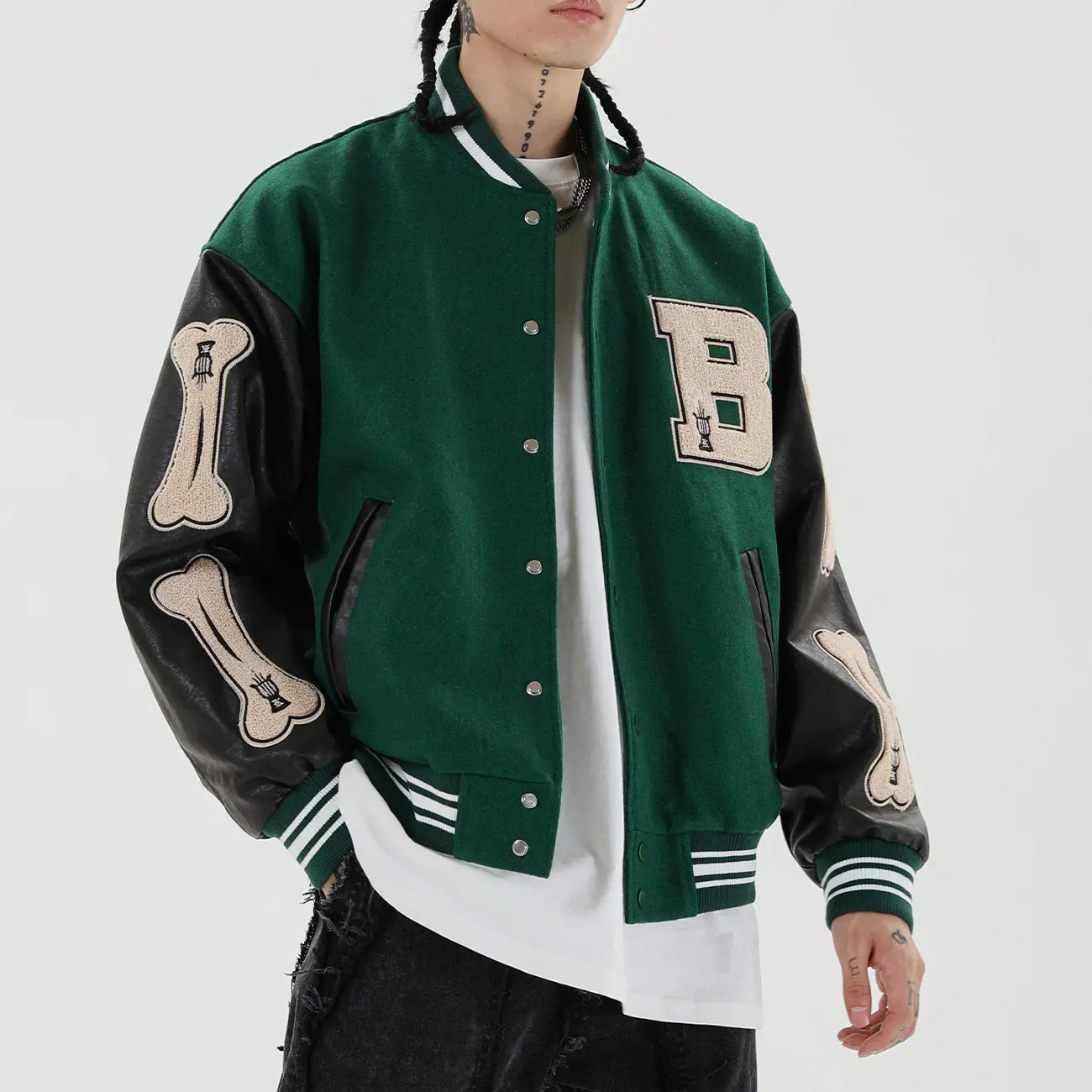 TKPA Retro Color-Block Baseball Jacket