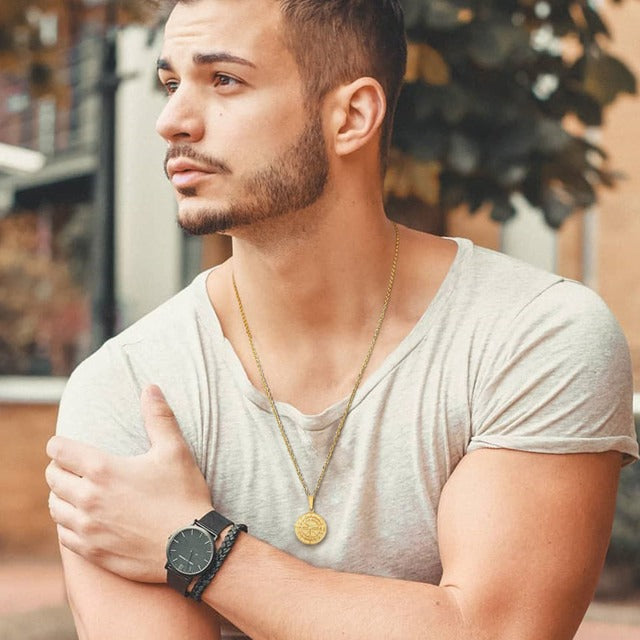 Men's Compass  Necklace