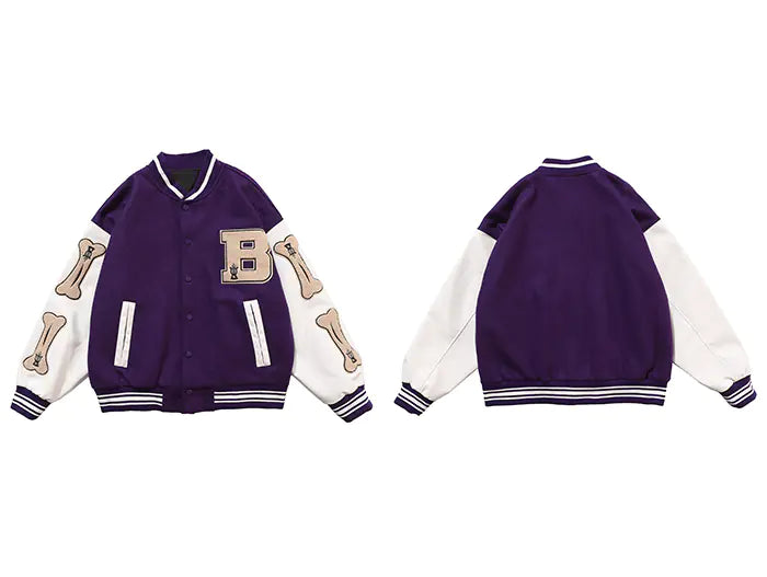 TKPA Retro Color-Block Baseball Jacket
