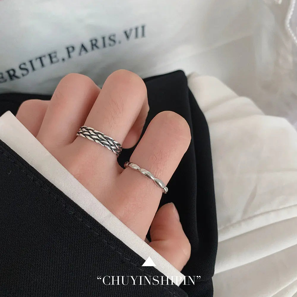 Silver Woven Elegance Ring