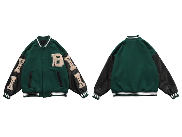 TKPA Retro Color-Block Baseball Jacket