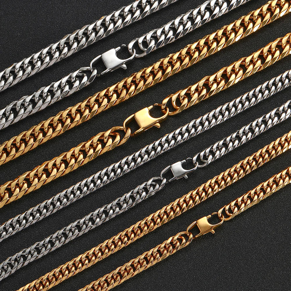 Stainless Steel Cuban Link Chain Necklace