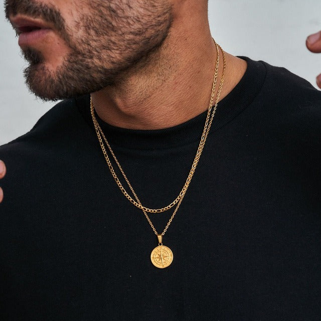 Men's Compass  Necklace