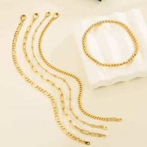 Stainless Gold Bracelet Set