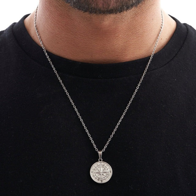 Men's Compass  Necklace