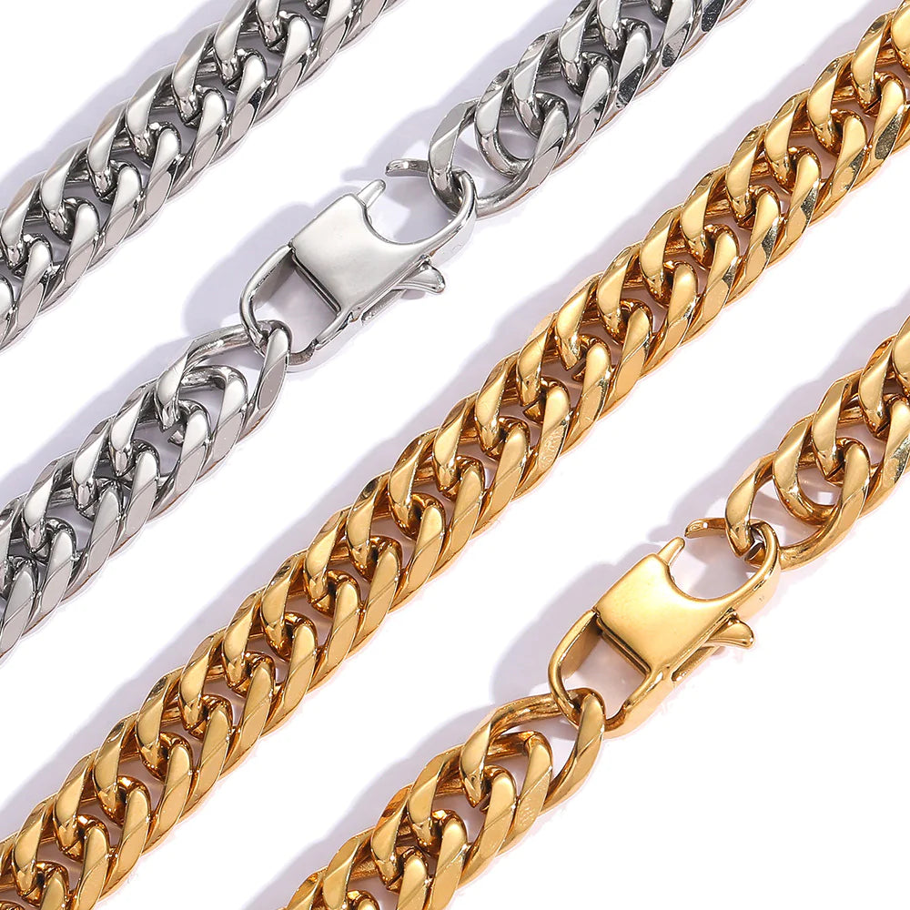 Stainless Steel Cuban Link Chain Necklace