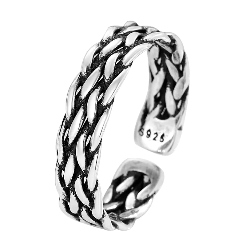 Silver Woven Elegance Ring