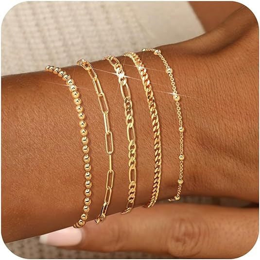 Stainless Gold Bracelet Set