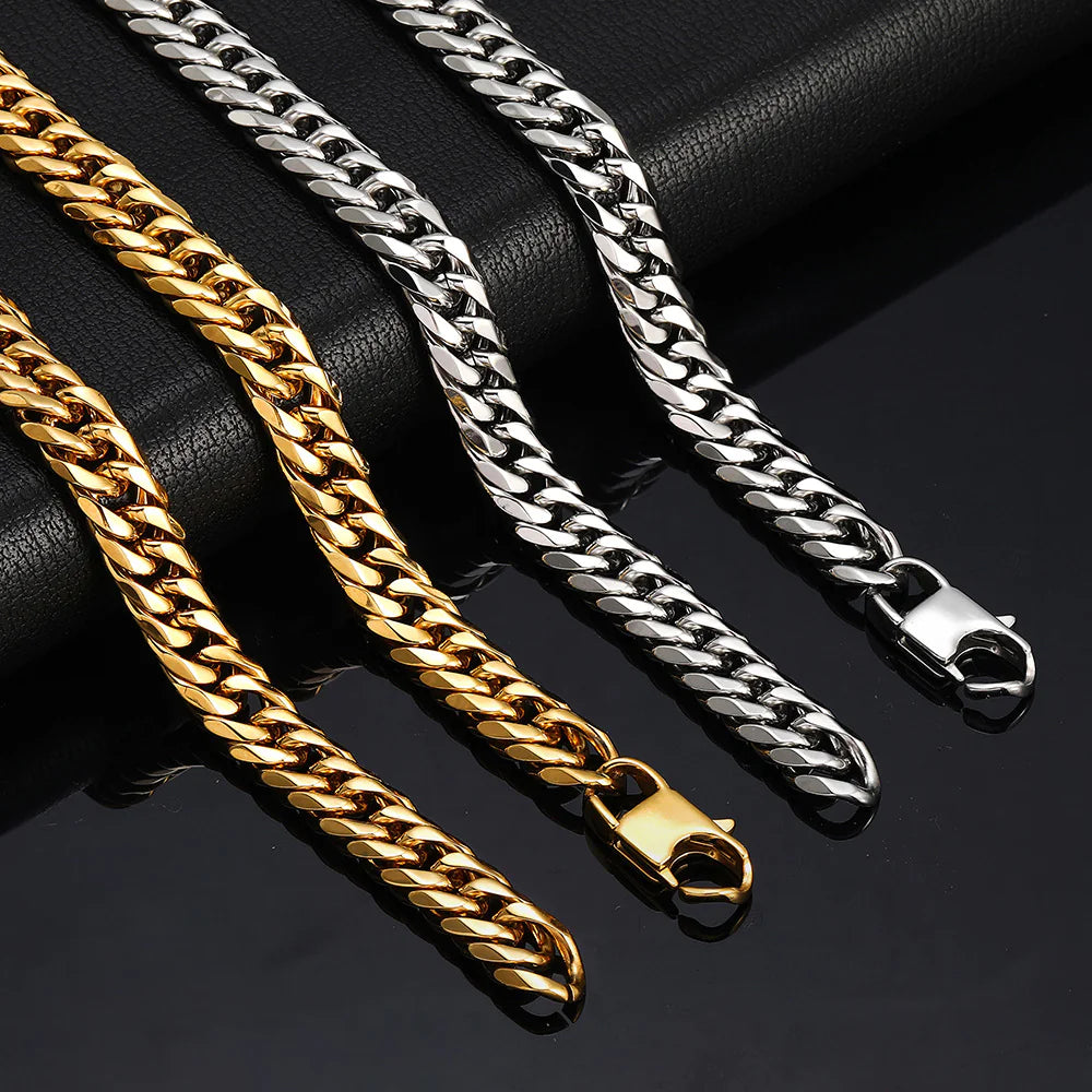 Stainless Steel Cuban Link Chain Necklace