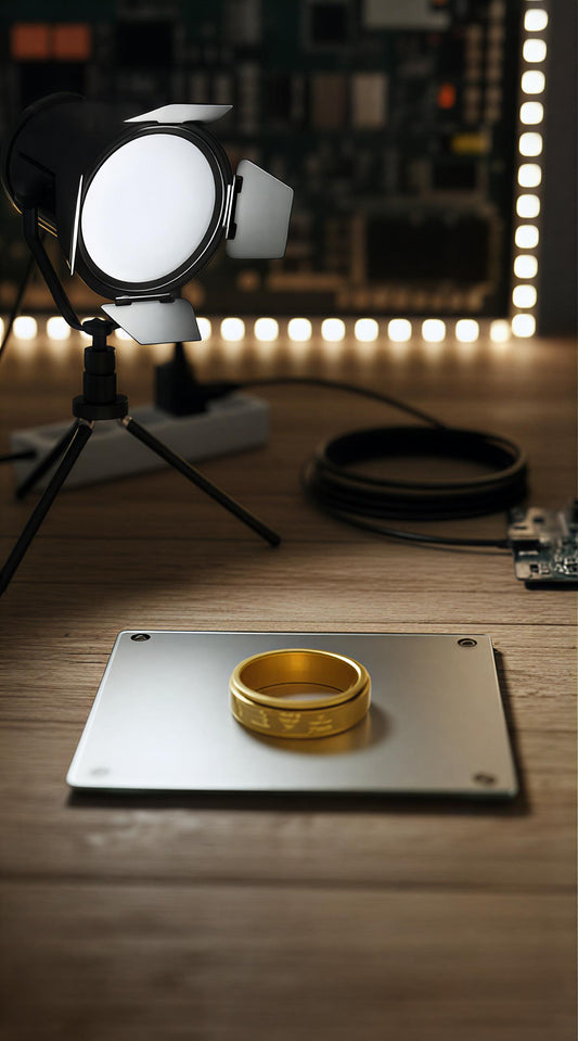 Rotatable Triangle Pattern Stainless Steel Ring