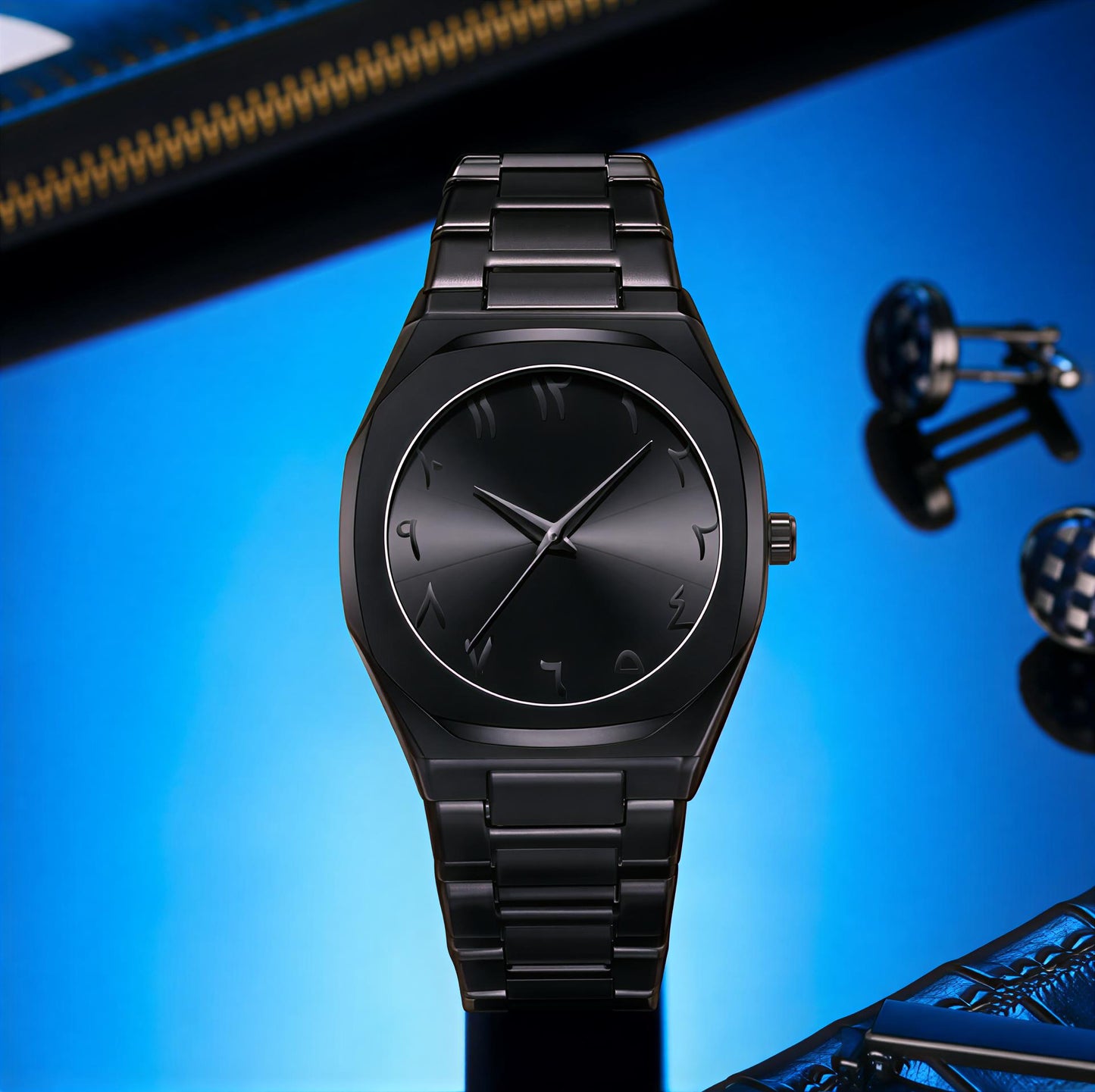 Men's Alloy Arabic Dial Waterproof Watch