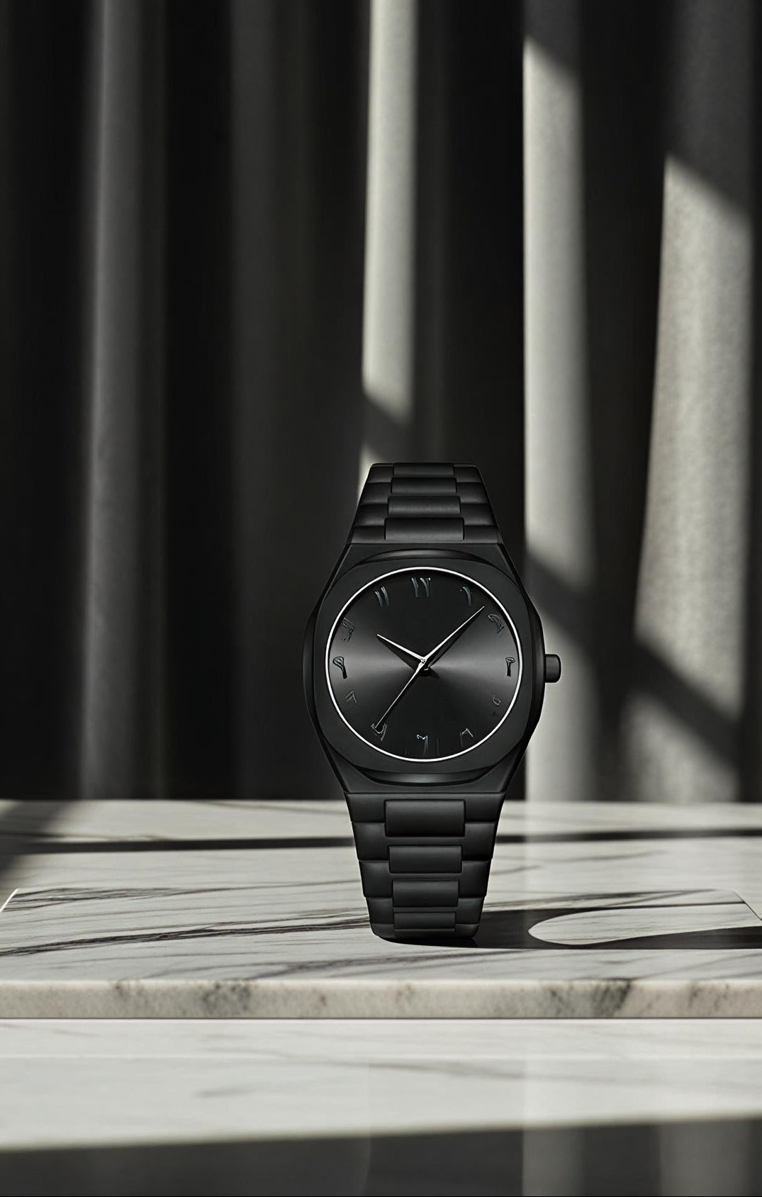 Men's Alloy Arabic Dial Waterproof Watch