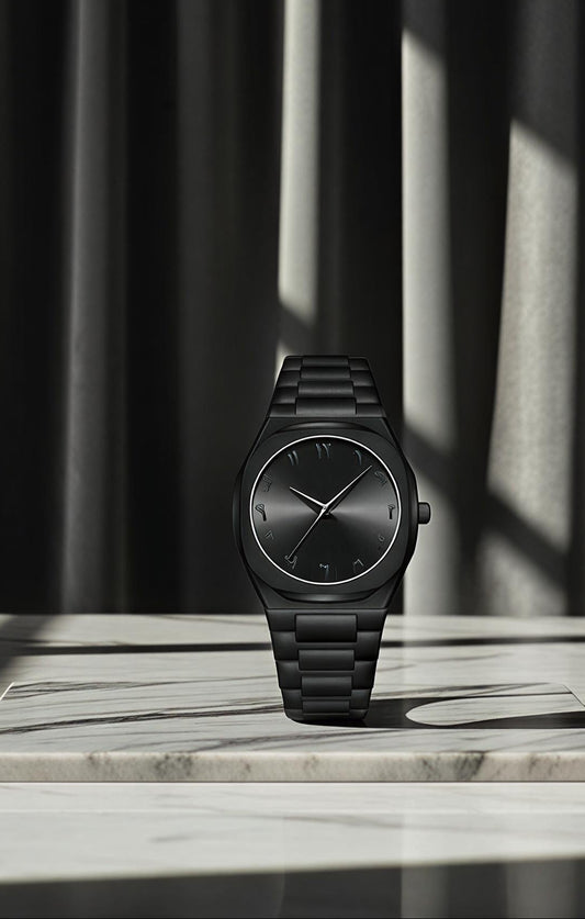 Men's Alloy Arabic Dial Waterproof Watch